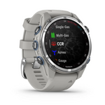 Garmin Descent Mk3 - 43 mm (Stainless Steel with Fog grey Silicone Band)